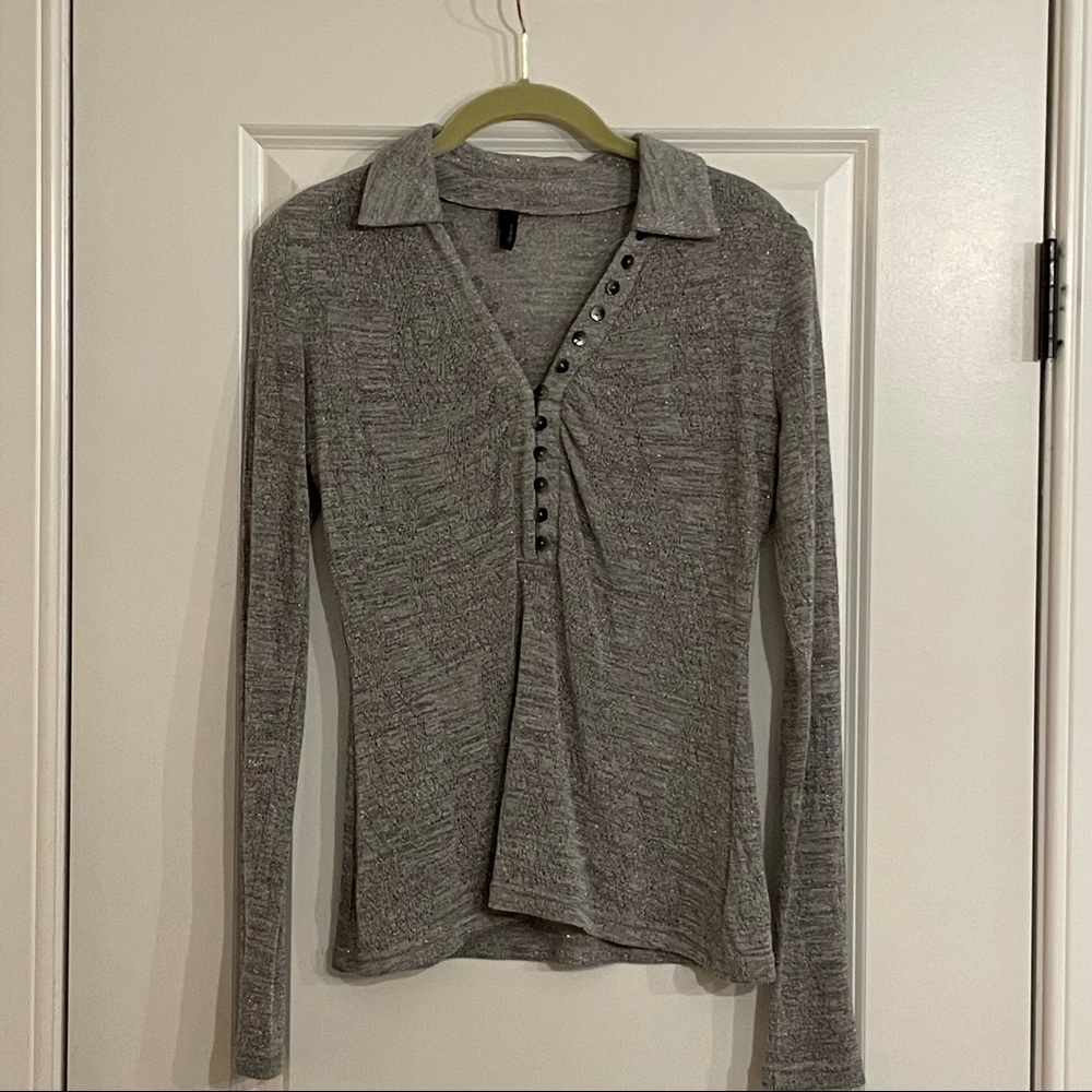 Grey Morrissey Sparkle Top